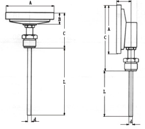 雙金屬溫度計(jì)軸向、徑向型